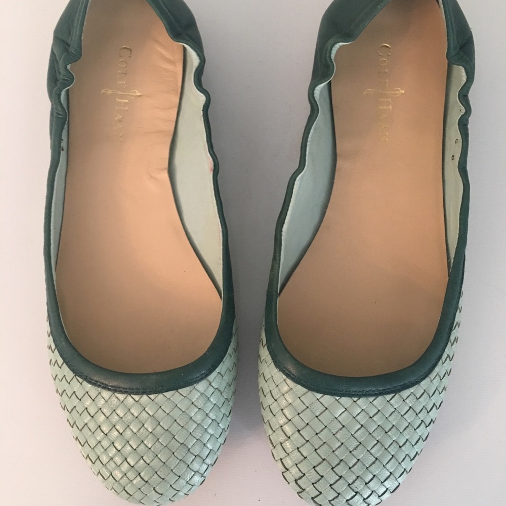Cole Haan Teal Green Ballet Flats Sz 6